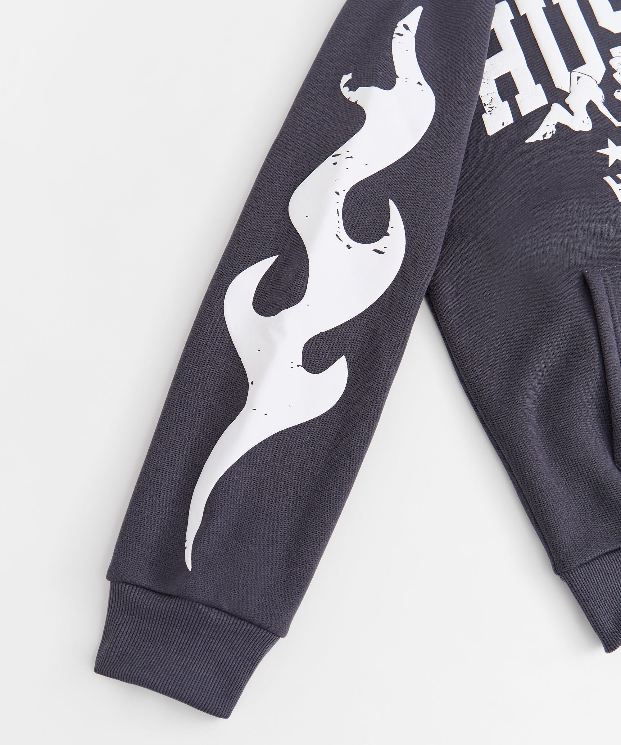 Hustle Chenille Patched Hoodie - Black