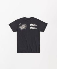 Trouble Applique Short Sleeve Tee - Black