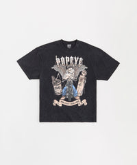 Popeye Ride Fast Short Sleeve Tee - Washed Black