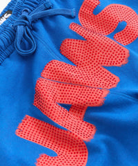 Jaws Rhinestone Fleece Short - Blue