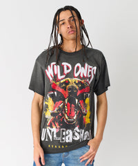 Unleashed Washed Short Sleeve Tee - Charcoal