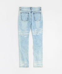 Destroyed Rip and Repair Denim Jeans - Light Blue