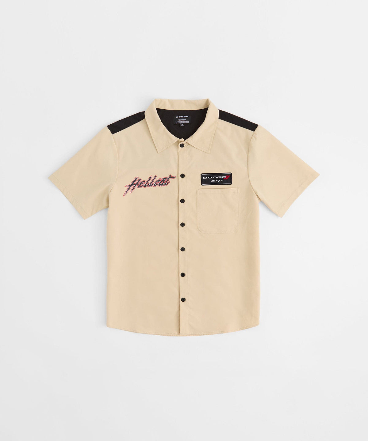 Dodge Hellcat Mechanics Short Sleeve Shirt - Khaki