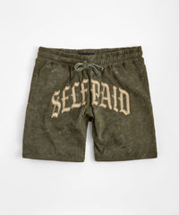 Plus size Self Made Self Paid Short - Olive Green