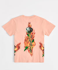 Women Bad Habits Short Sleeve Tee - Peach