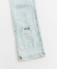 Destroyed Rip Denim Jeans - Light Blue
