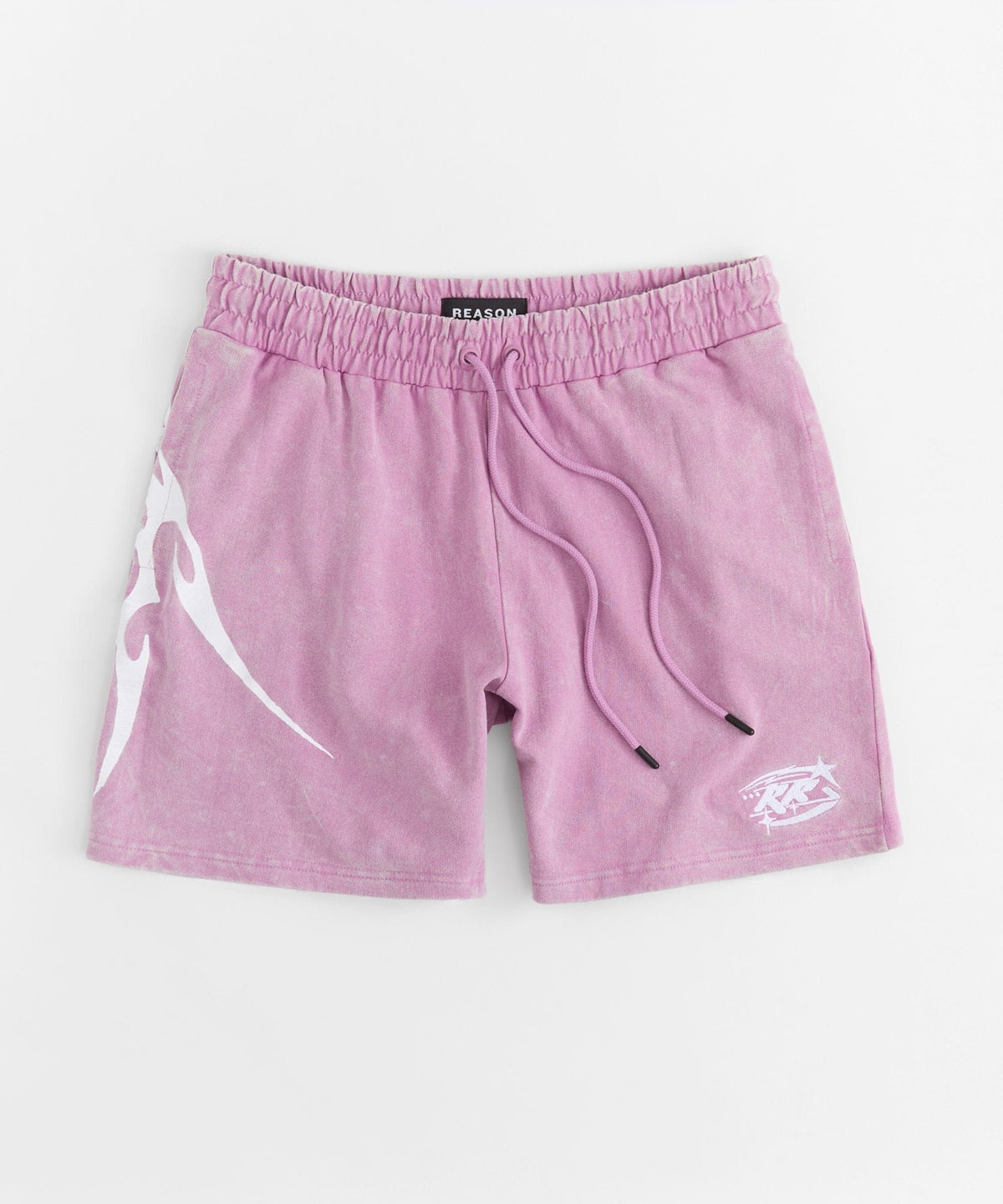 Washed Embroidered Short - Purple