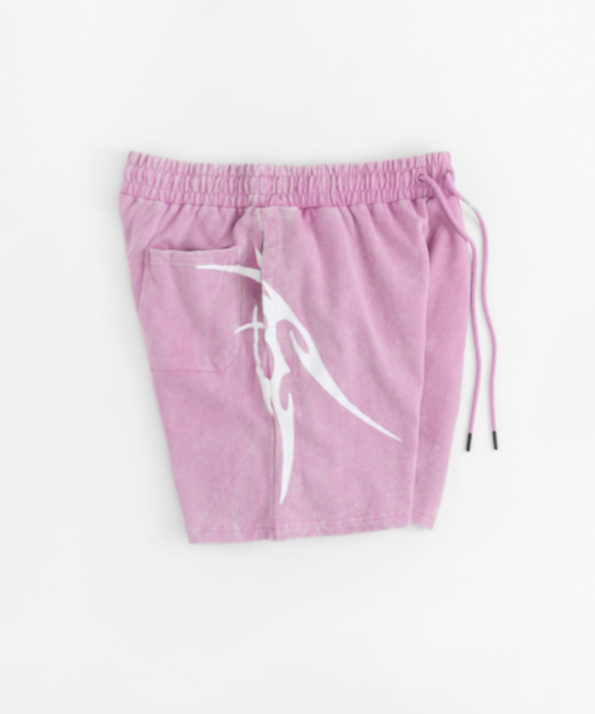 Washed Embroidered Short - Purple