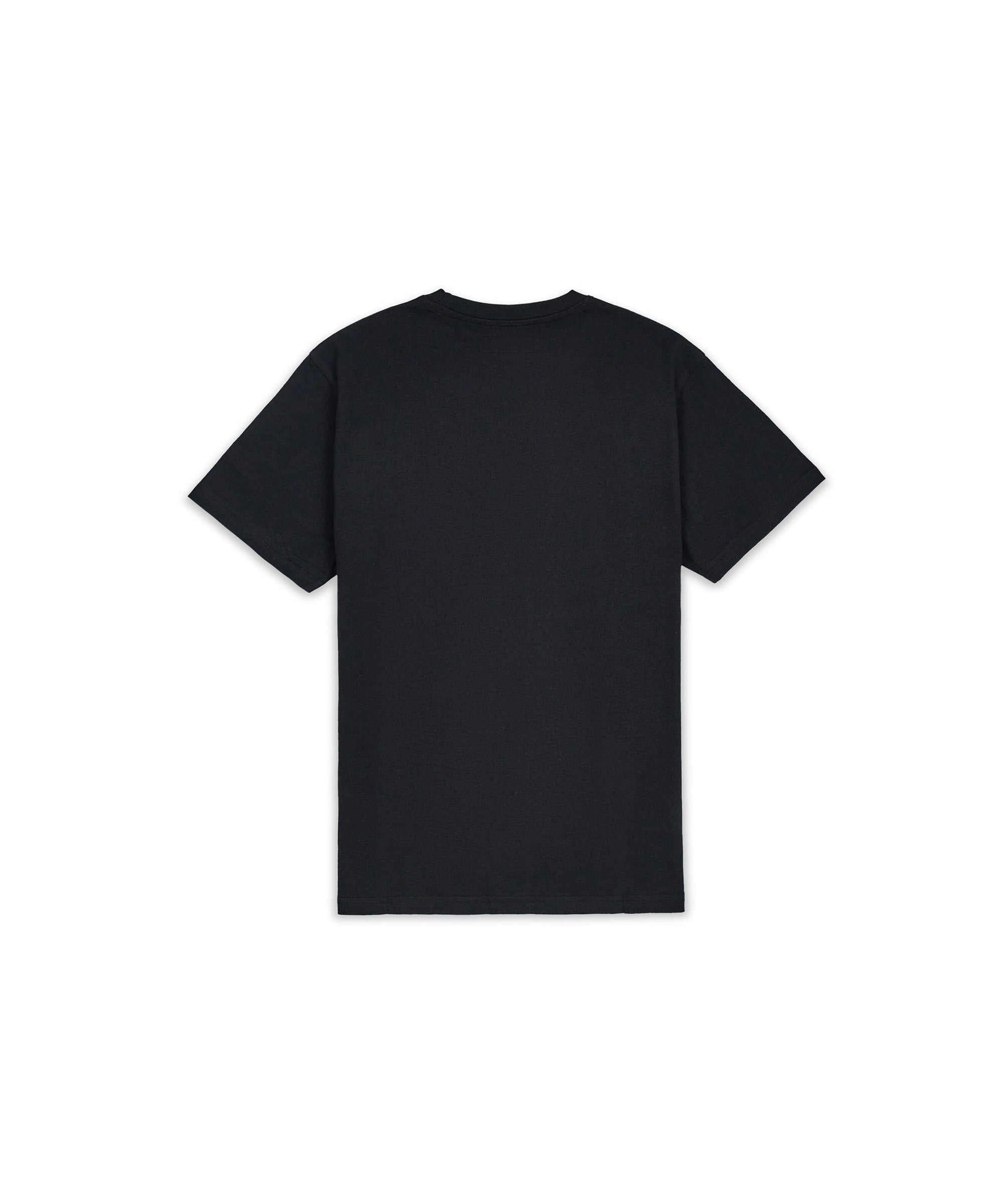 Painted Skull Embroidery Short Sleeve Tee - Black