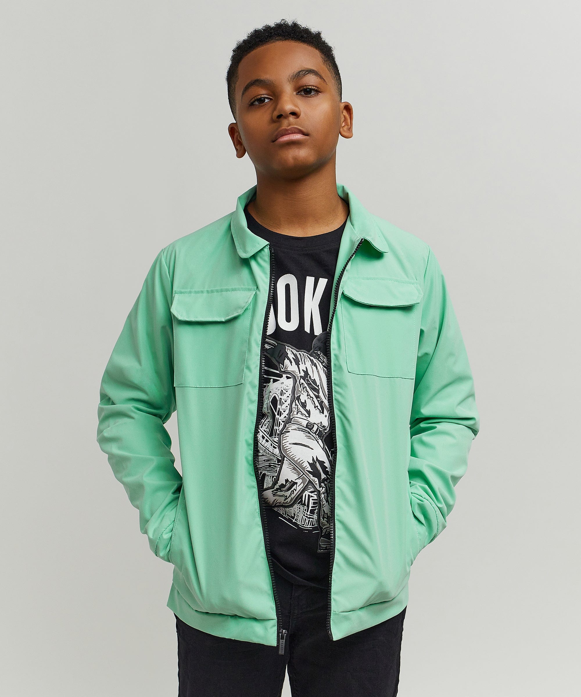 Kids Cargo Jacket - Sage