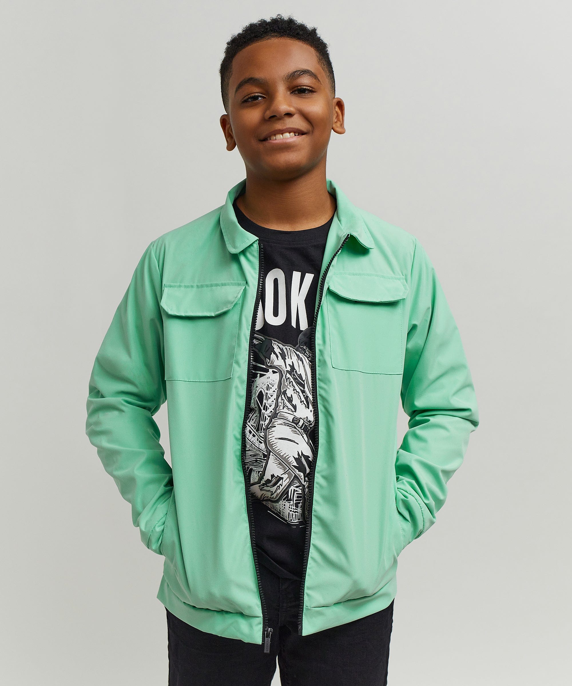 Kids Cargo Jacket - Sage