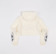 Women Brooklyn Cropped Hoodie - Cream