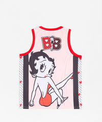 Plus Size Women Betty Boop Basketball Jersey - Pink