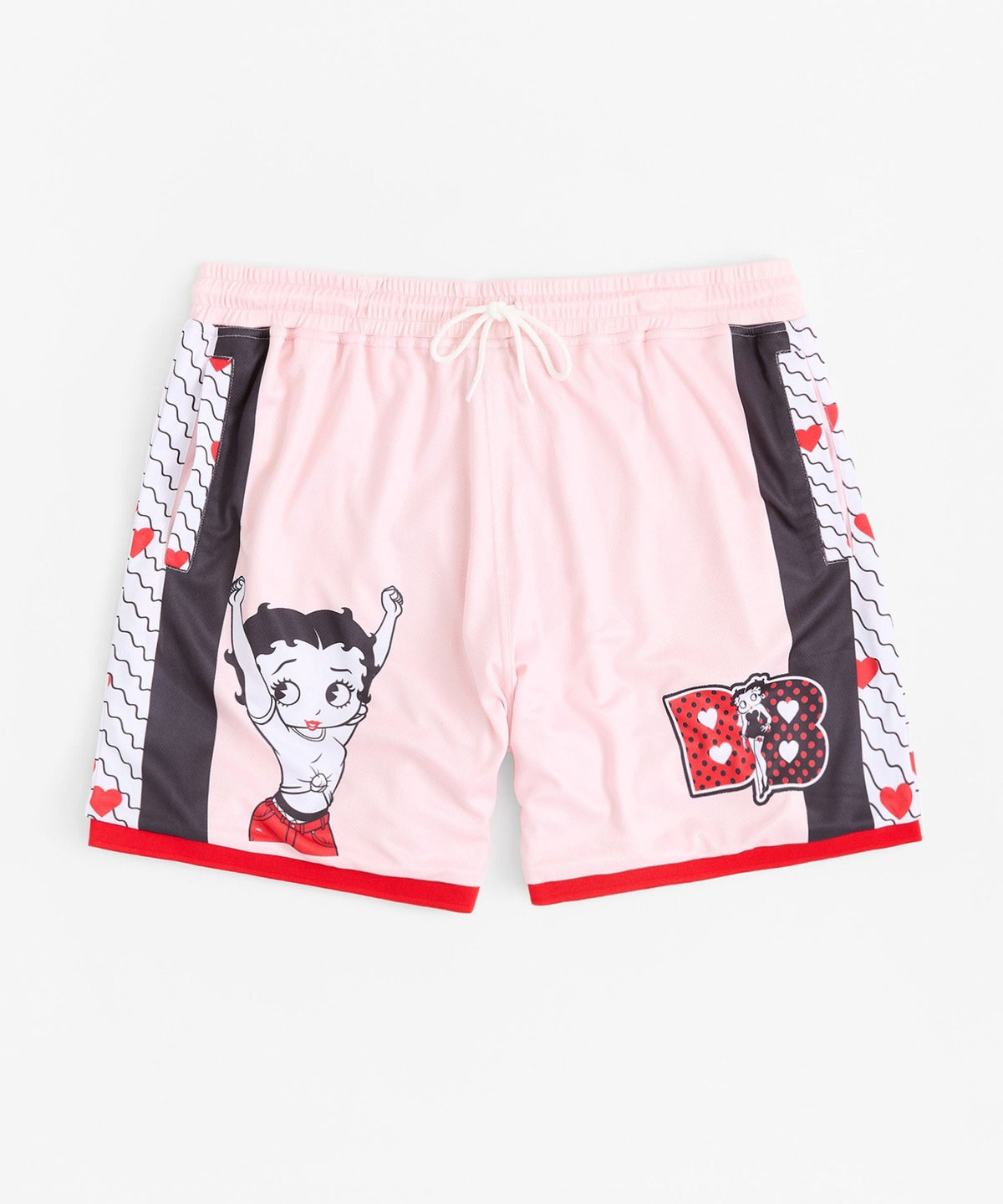 Plus Size Women Betty Boop Basketball Shorts - Pink