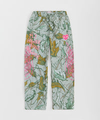 Women Fly High Rhinestone Fleece Pants - Olive Green