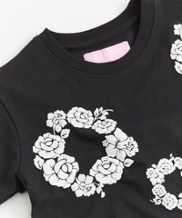 Women Rose Tee - Black