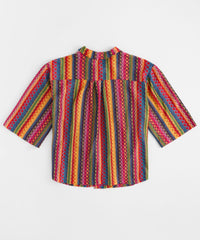 Plus Size Women Textured Shirt