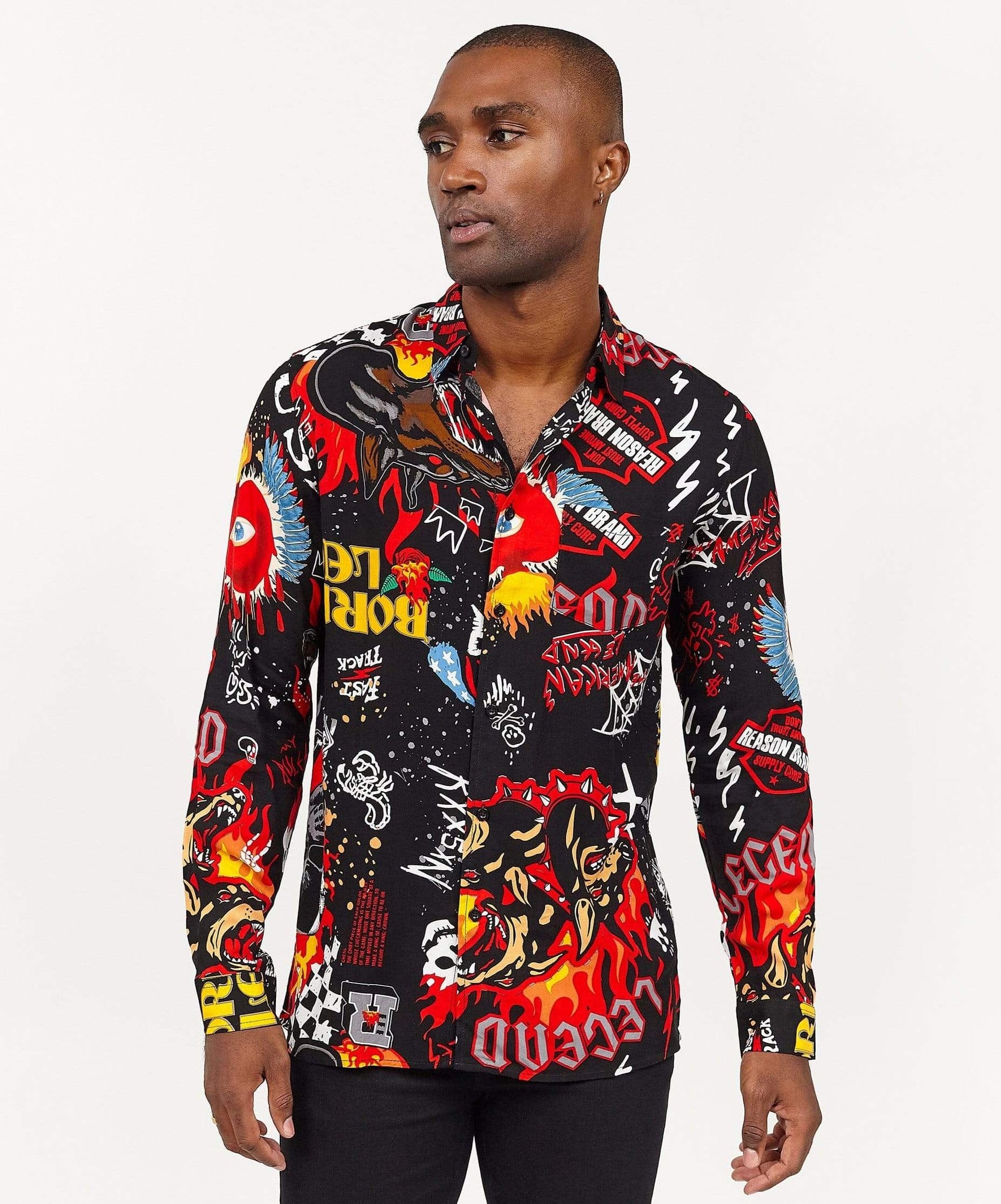 Fury Long Sleeve Button Down Shirt
