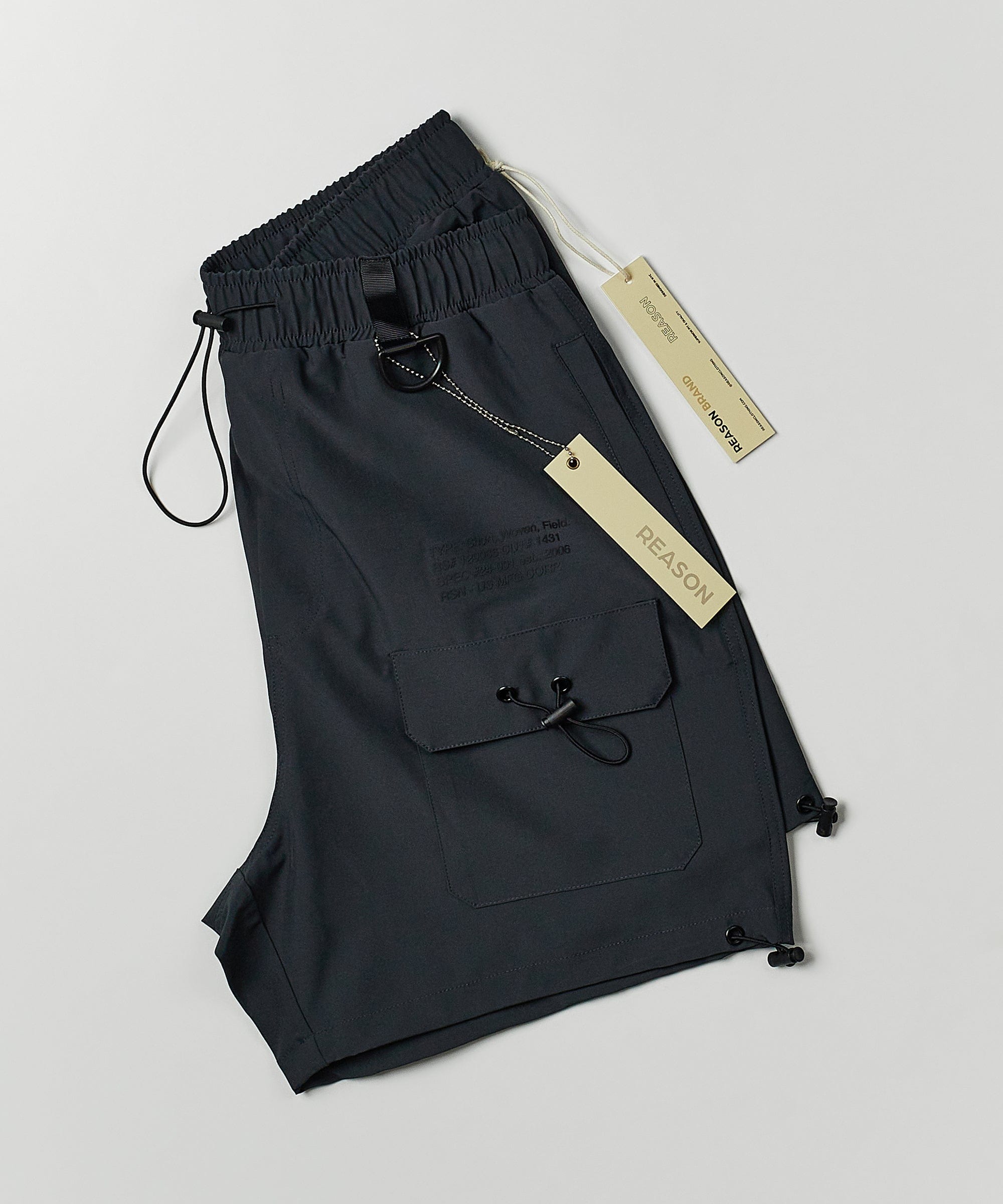 Goat Utility Stretch Tech Nylon Cargo Shorts - Charcoal