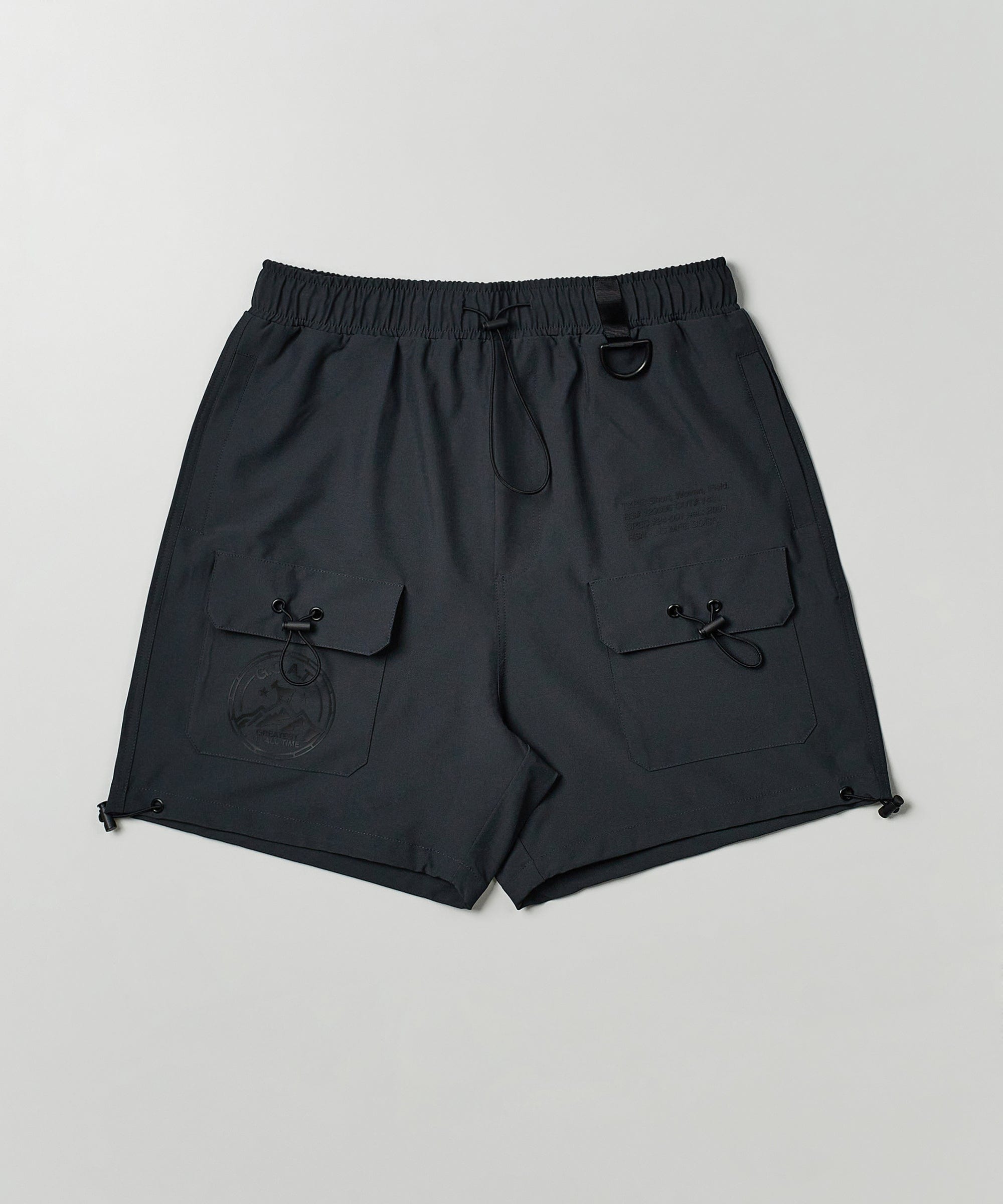 Goat Utility Stretch Tech Nylon Cargo Shorts - Charcoal