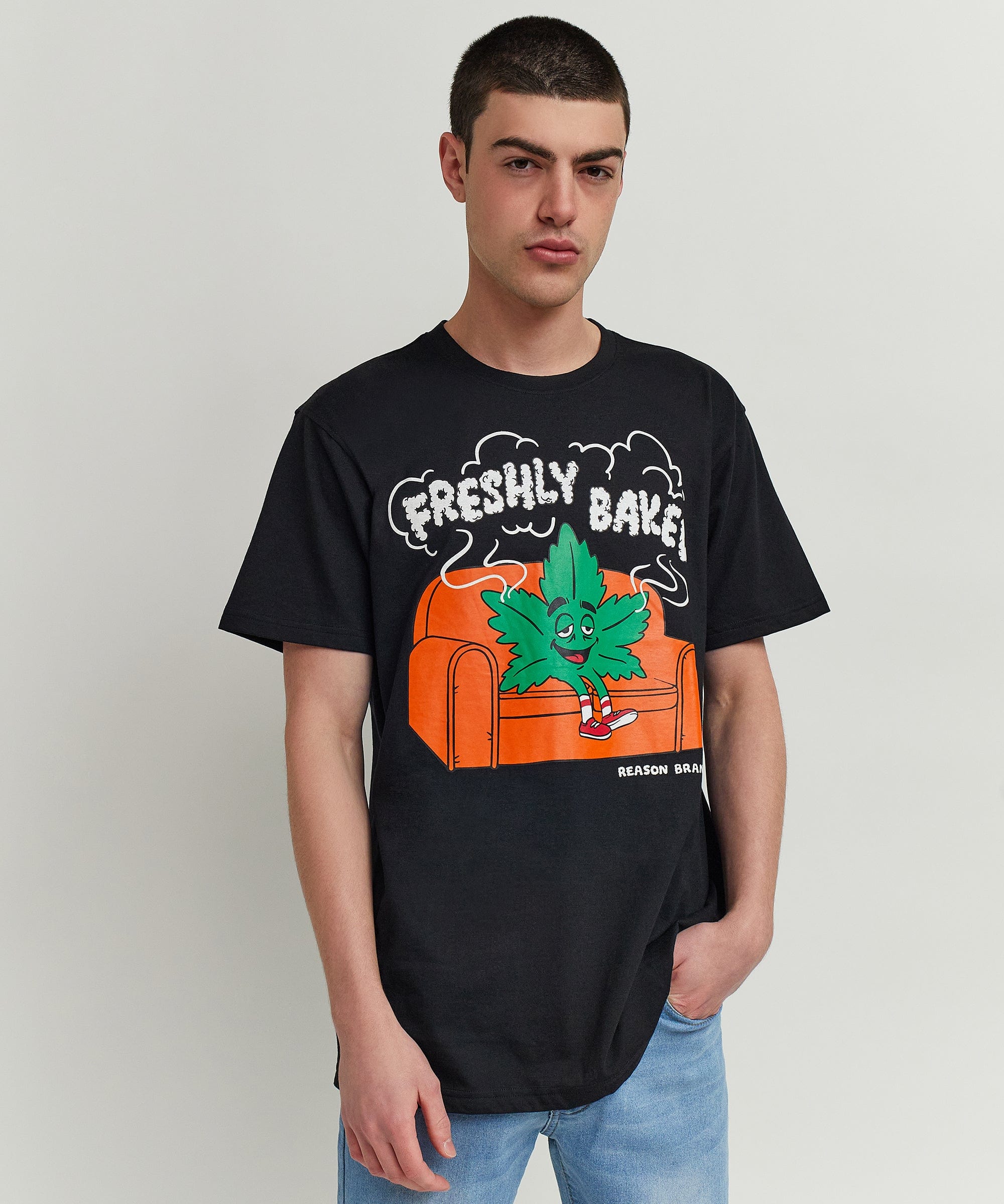 Freshly Baked Short Sleeve Graphic Print Tee - Black