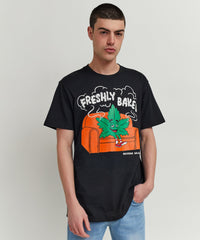 Freshly Baked Short Sleeve Graphic Print Tee - Black