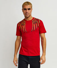 Phoenix Short Sleeve Graphic Print Tee - Red