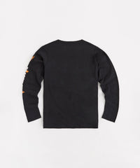 Brad Skull Flame Placement Print Long Sleeve Tee