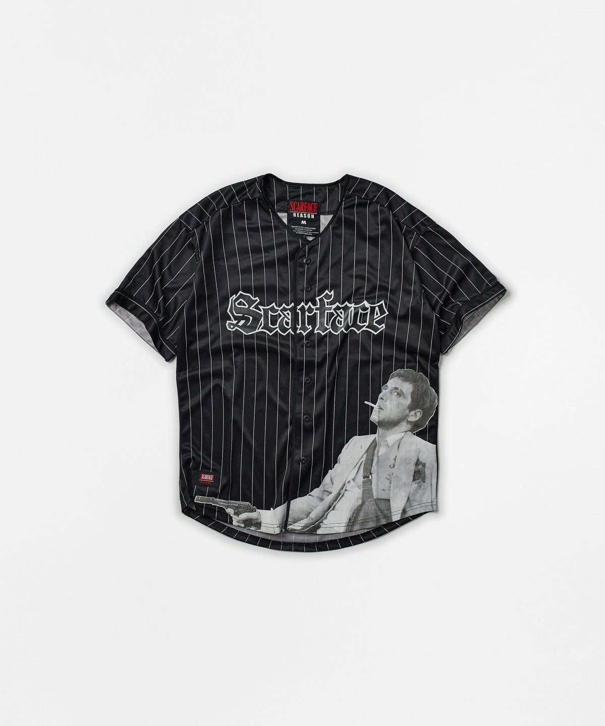 Scarface™ Pinstripe Baseball Jersey - Black