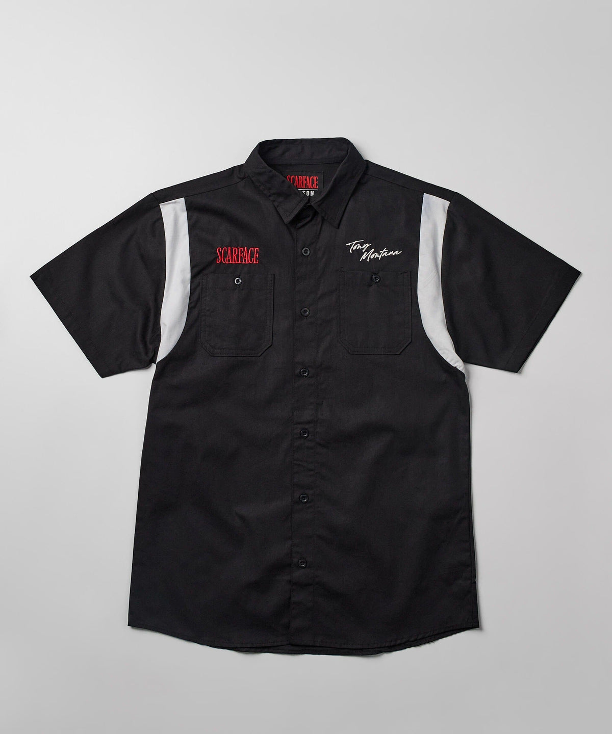 Plus Size Scarface Tony Montana Mechanics Shirt