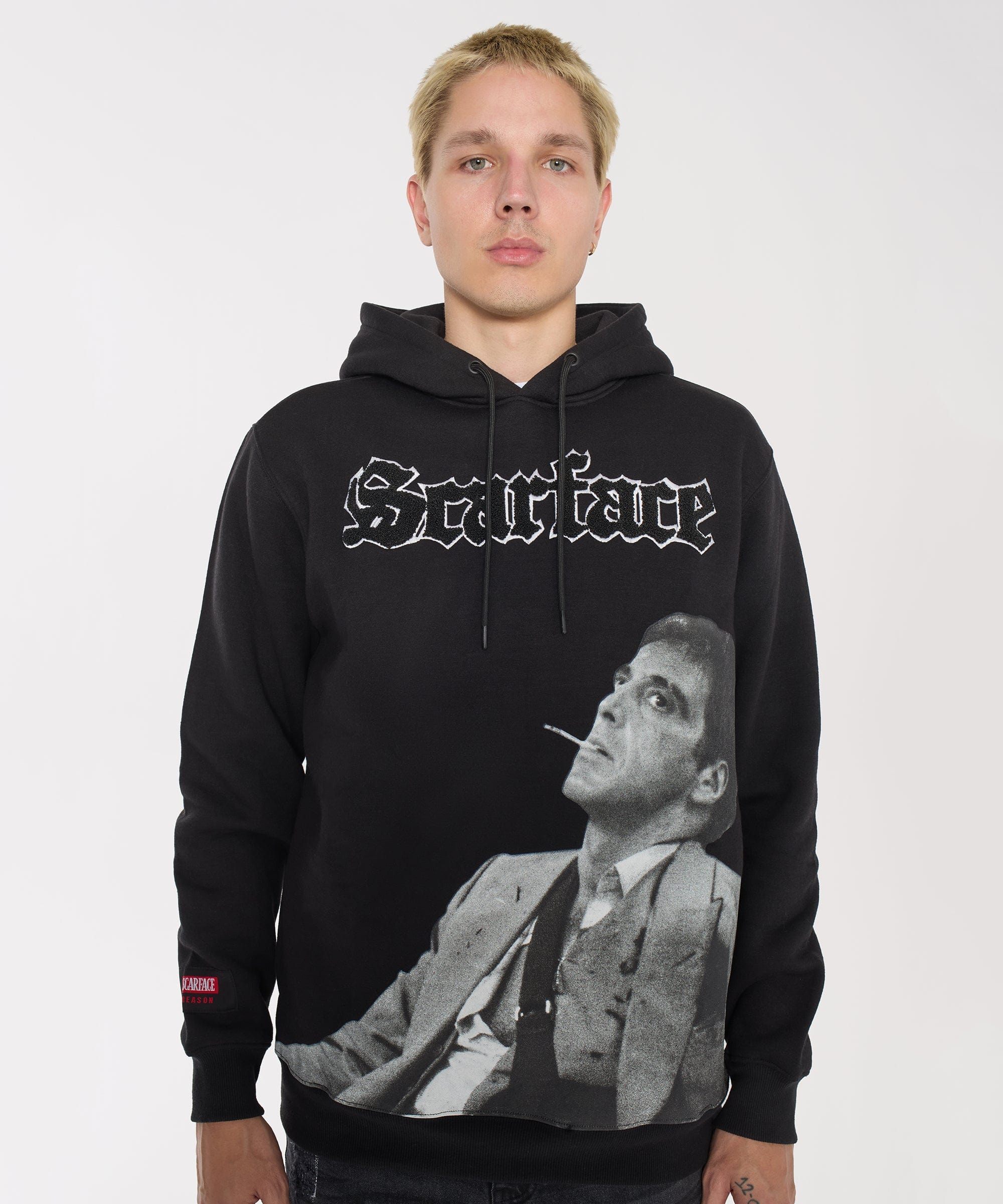 Scarface Old English Chenille Hoodie - Black