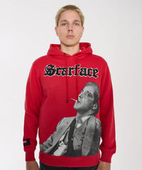 Scarface Old English Chenille Hoodie - Red