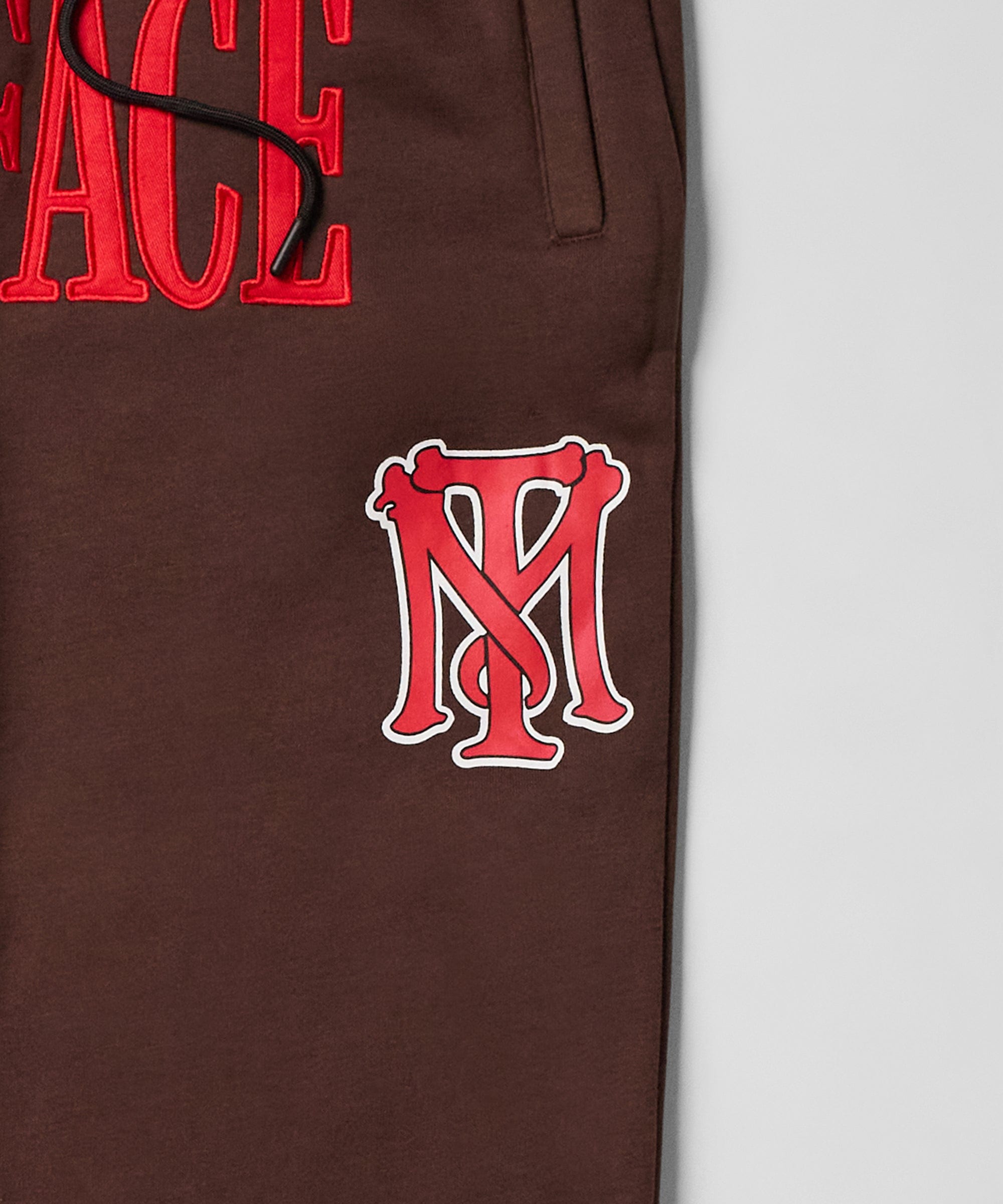 Scarface White Suit Embroidered Joggers - Brown