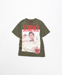 Scarface White Suit Short Sleeve Tee - Olive Green