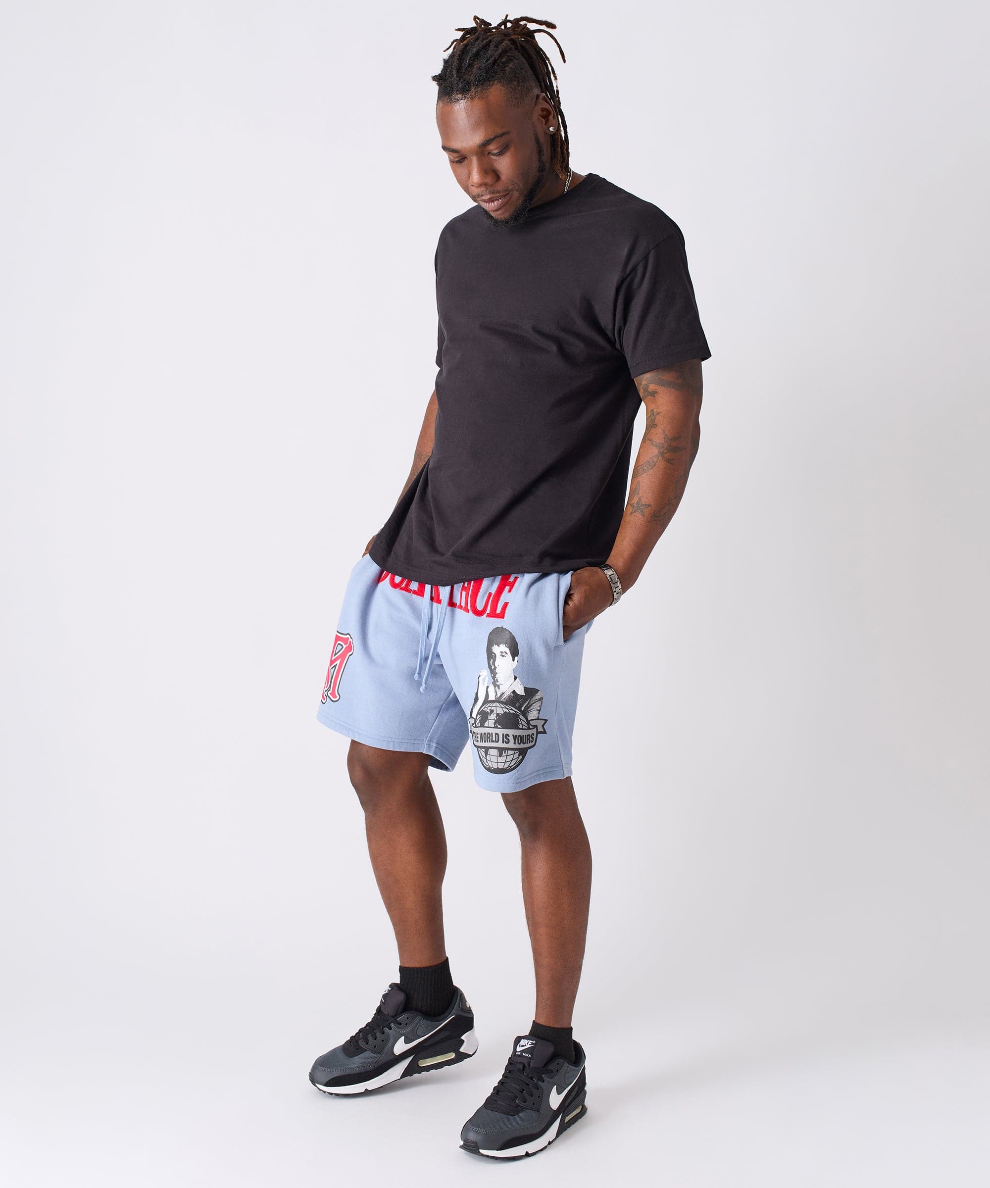 Scarface Fleece Short - Light Blue