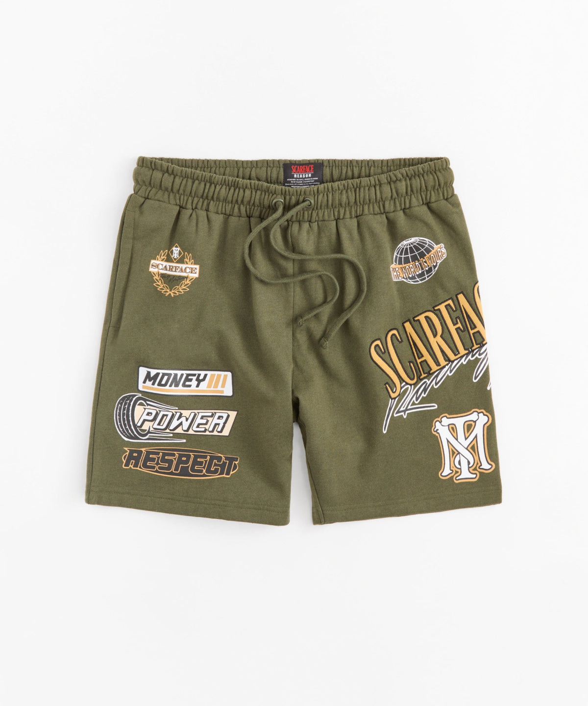 Scarface Racing Short - Olive Green