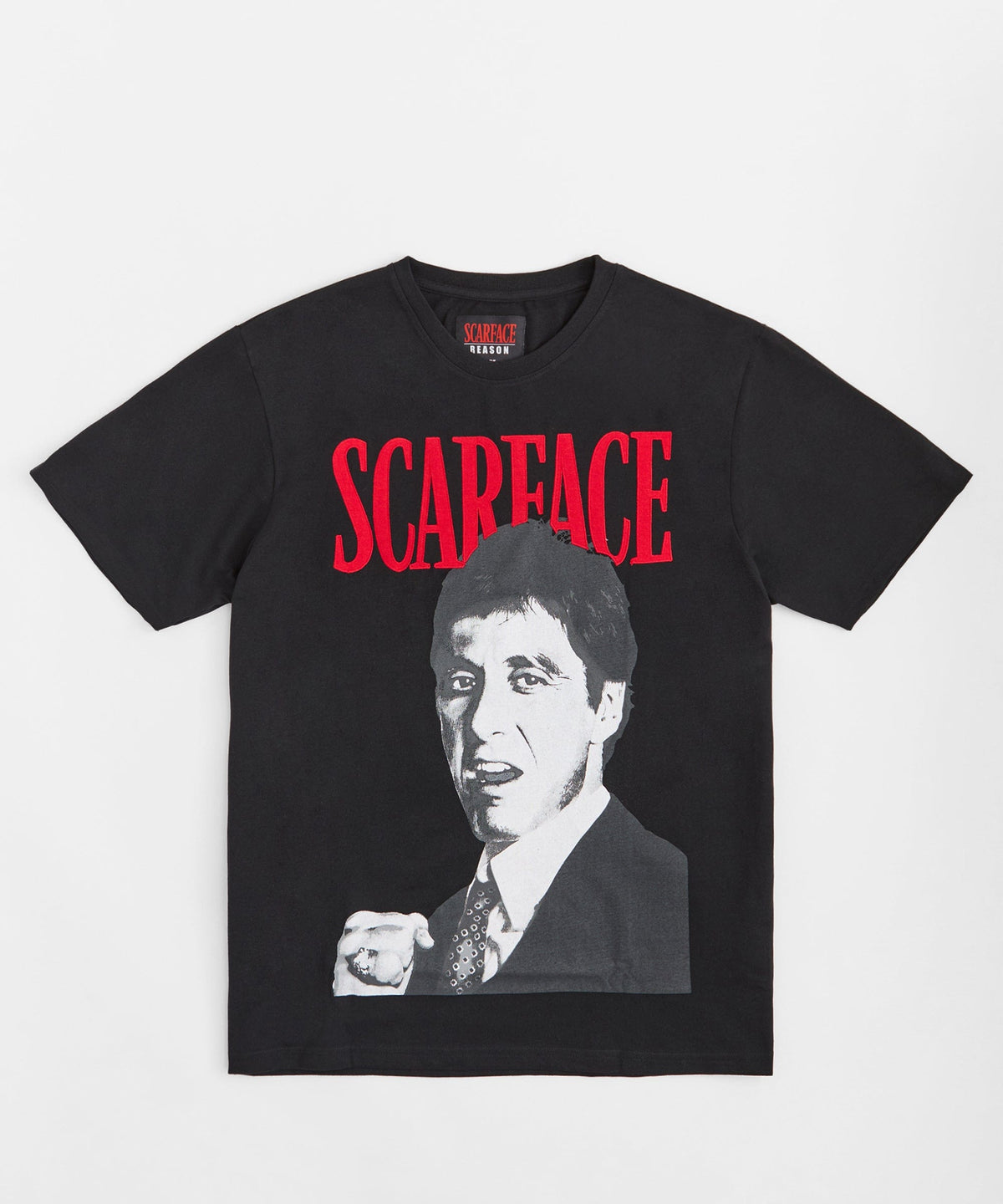 Scarface Poster Chenille Patched Short Sleeve Tee - Black