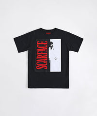Scarface Split Short Sleeve Tee - Black