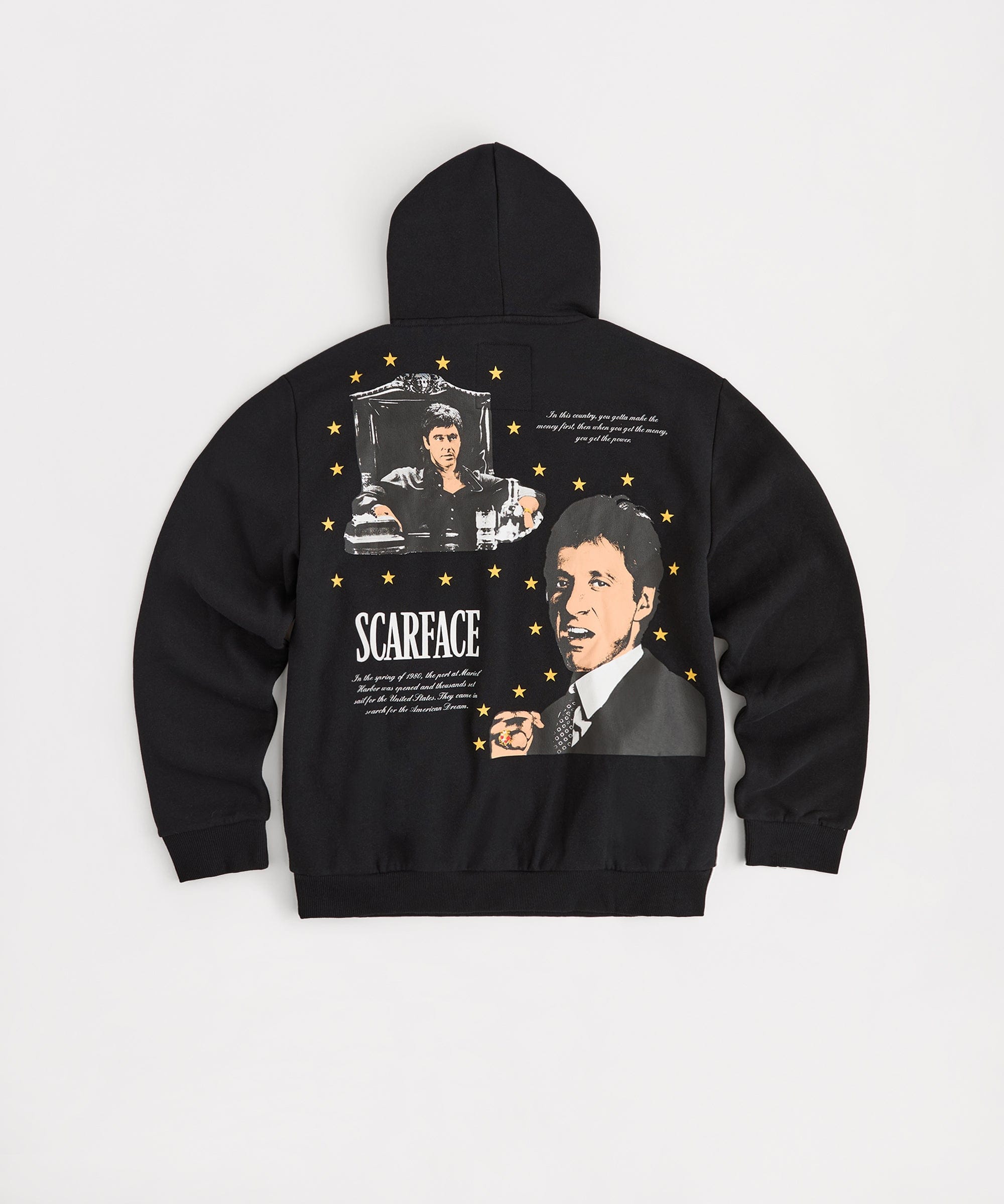 Scarface Distressed Hoodie - Black
