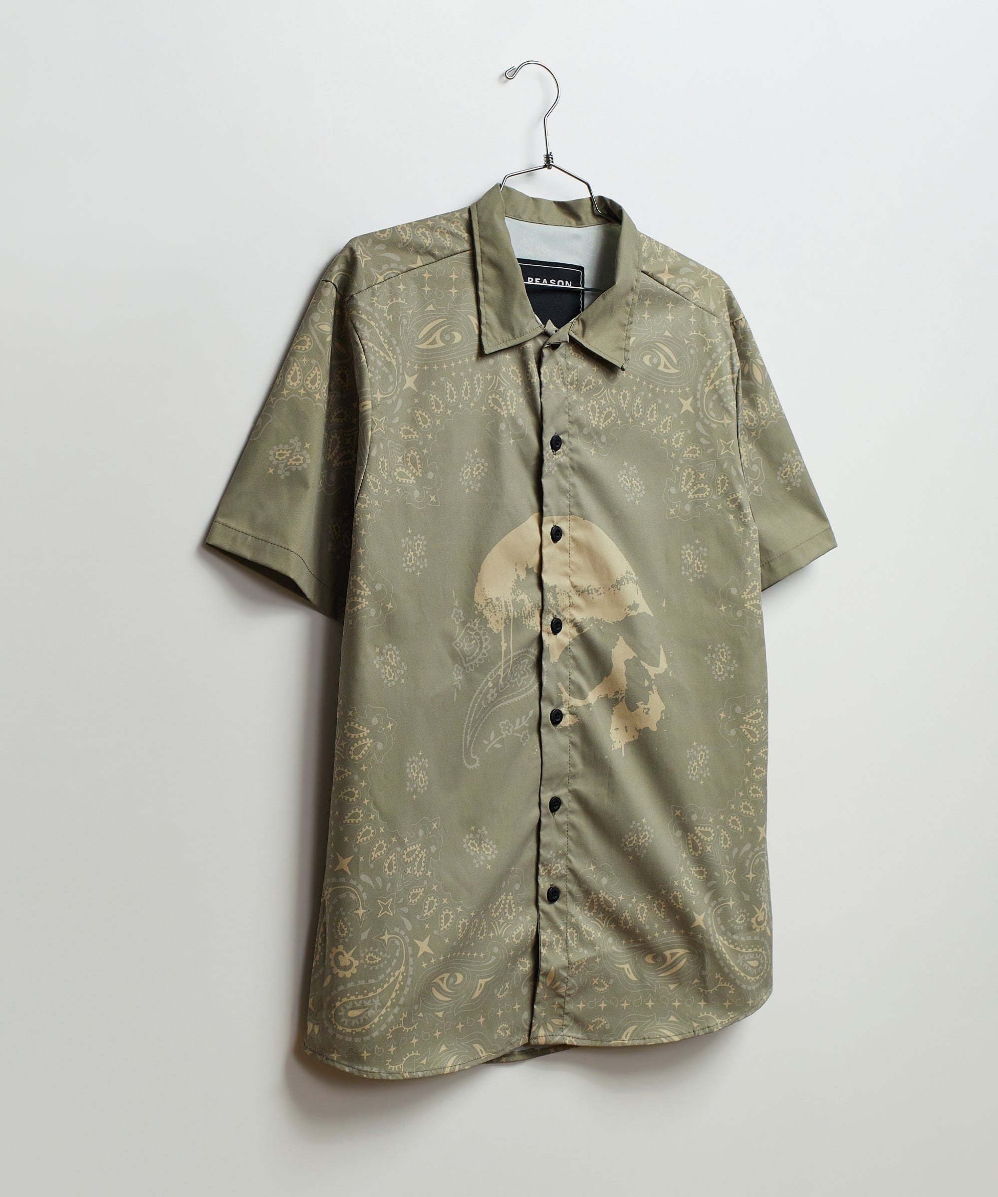 Skull Paisley Short Sleeve Shirt