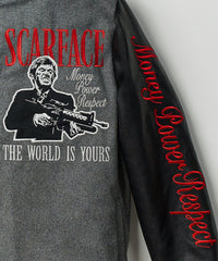 Scarface The World Varsity Jacket PU - Black And Grey
