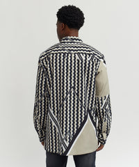 Geo Print Long Sleeve Woven Shirt