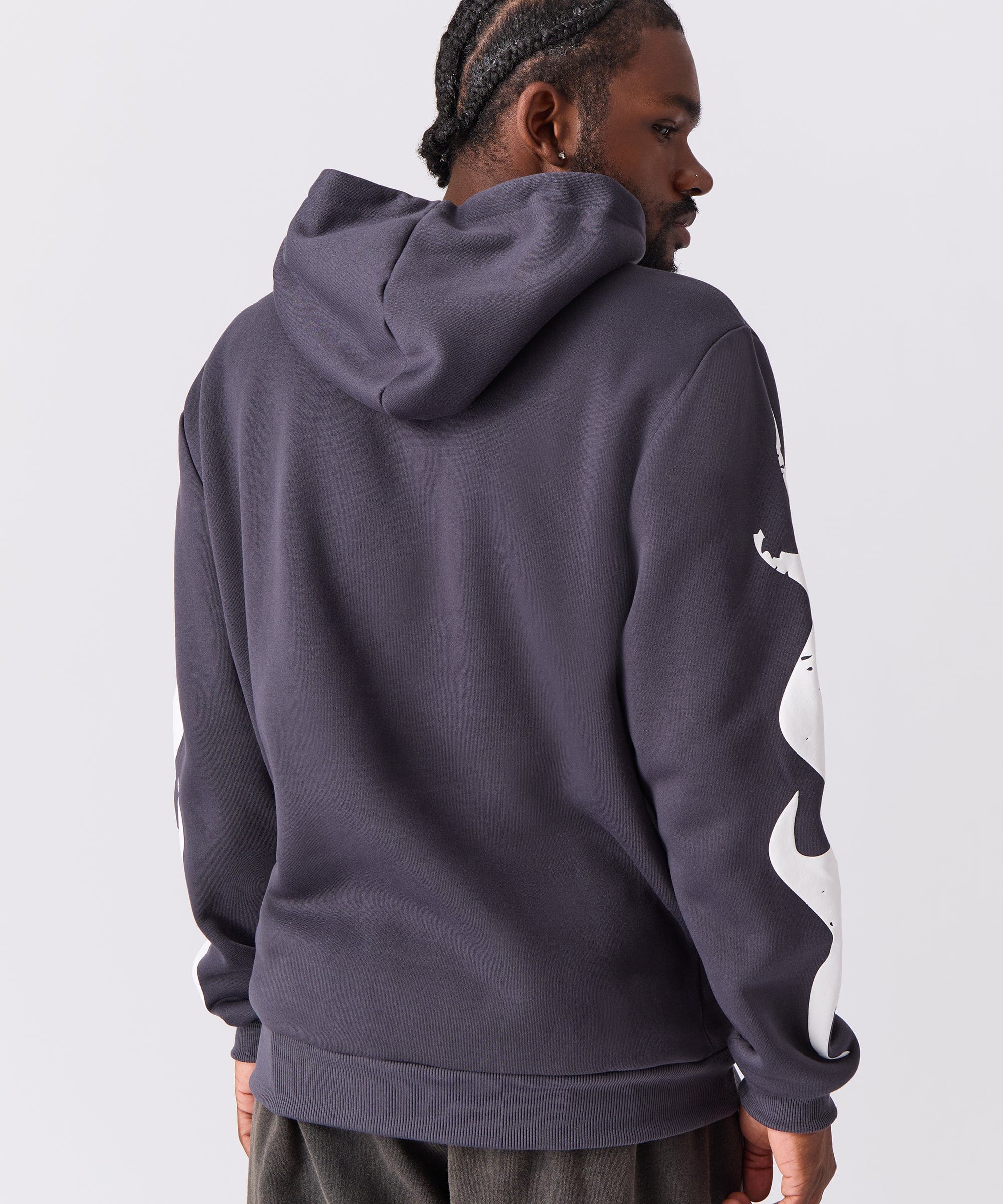 Hustle Chenille Patched Hoodie - Black
