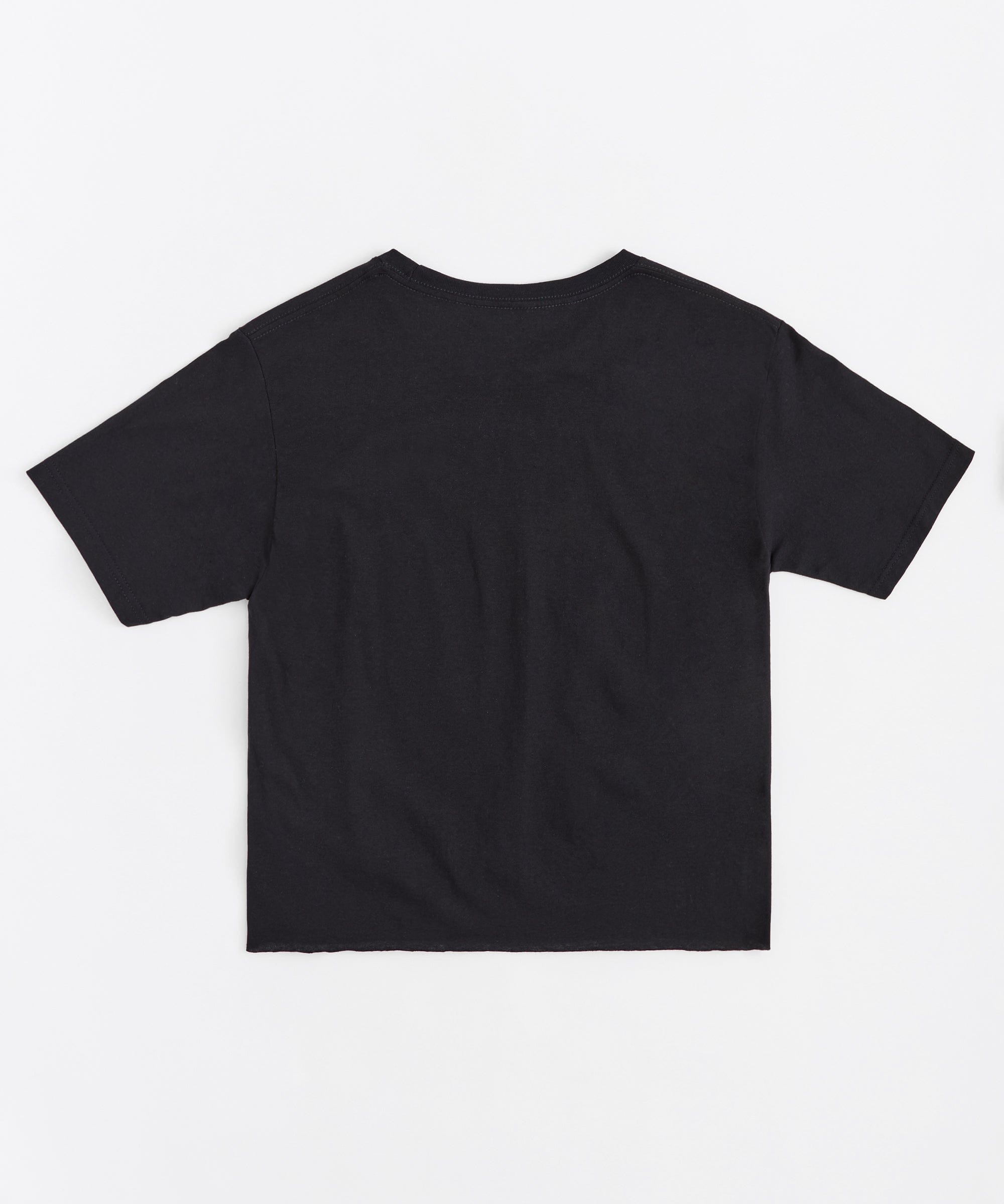 Women Scarface Gold Foil Cropped Tee - Black