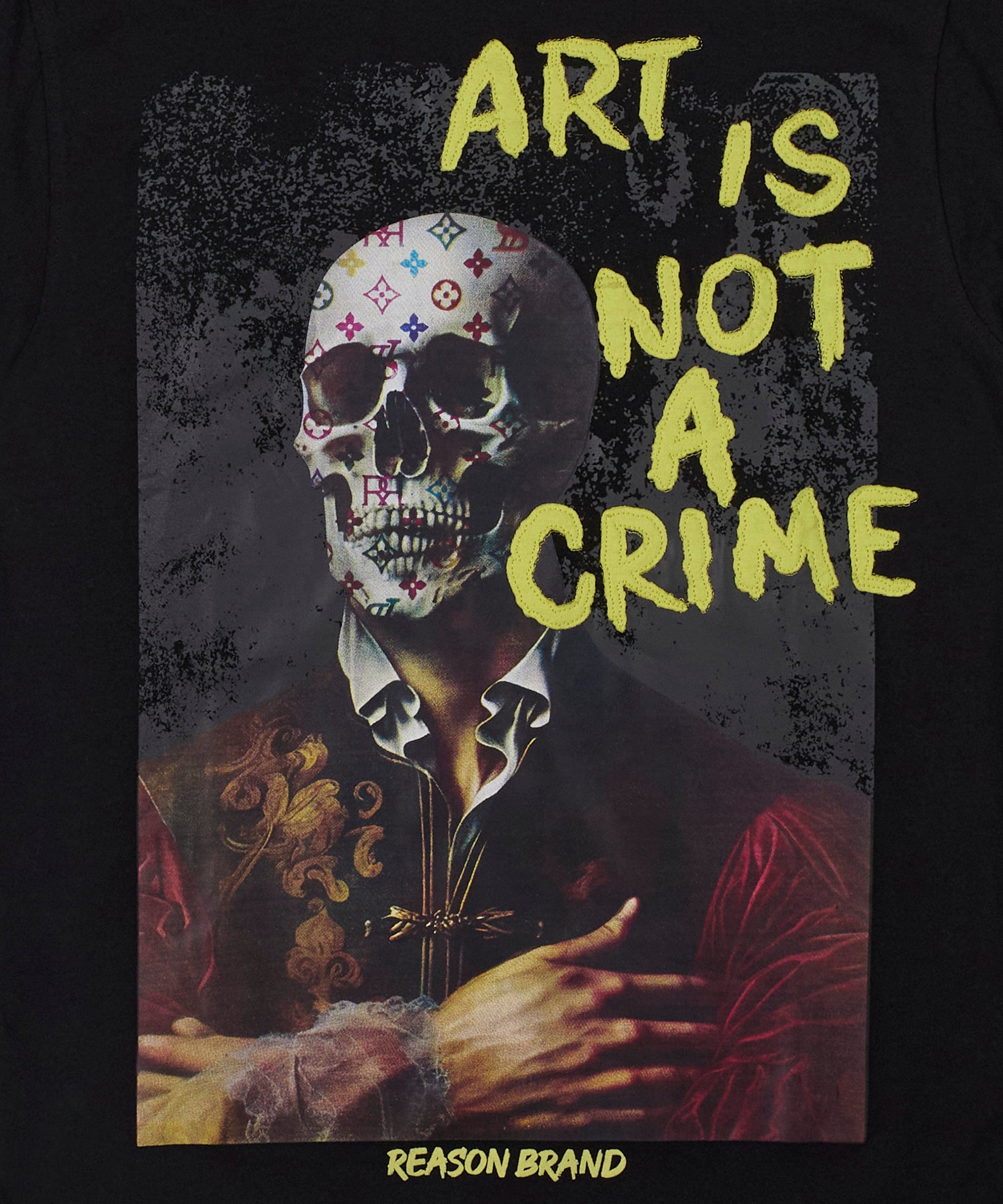 Women Art Is Not A Crime Short Sleeve Tee - Black