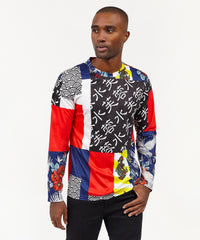 Swans All Over Print Long Sleeve Tee