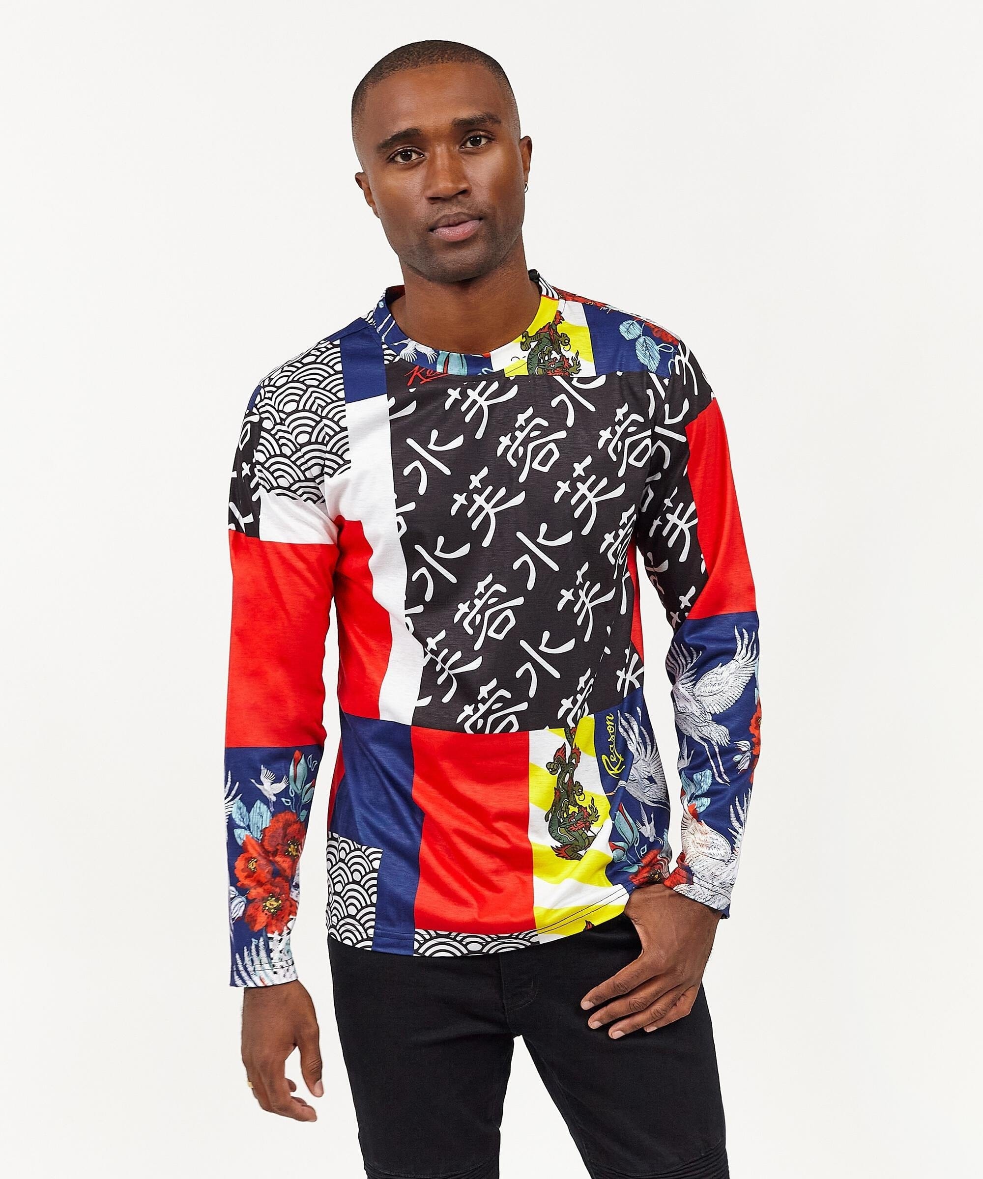 Swans All Over Print Long Sleeve Tee
