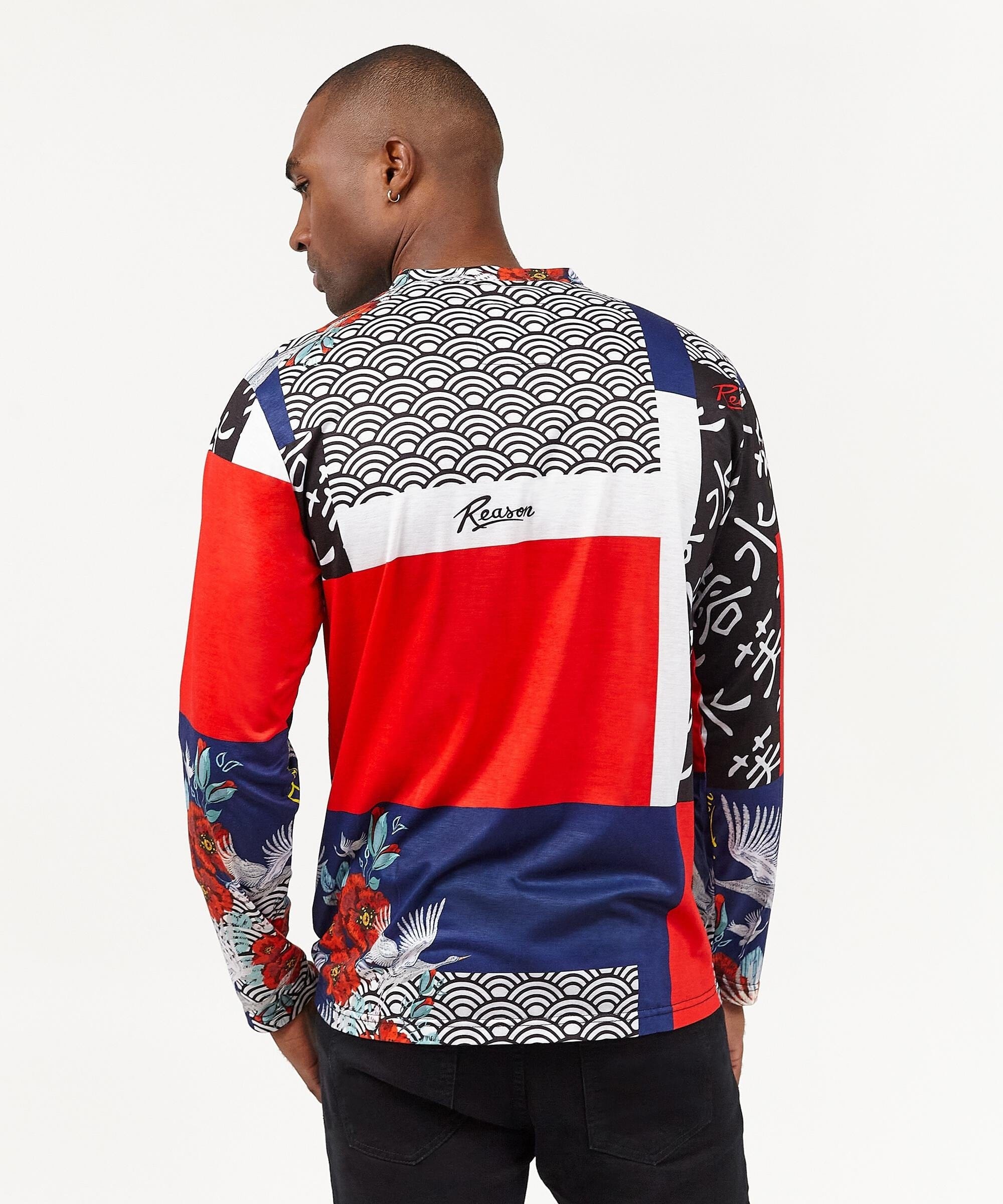 Swans All Over Print Long Sleeve Tee