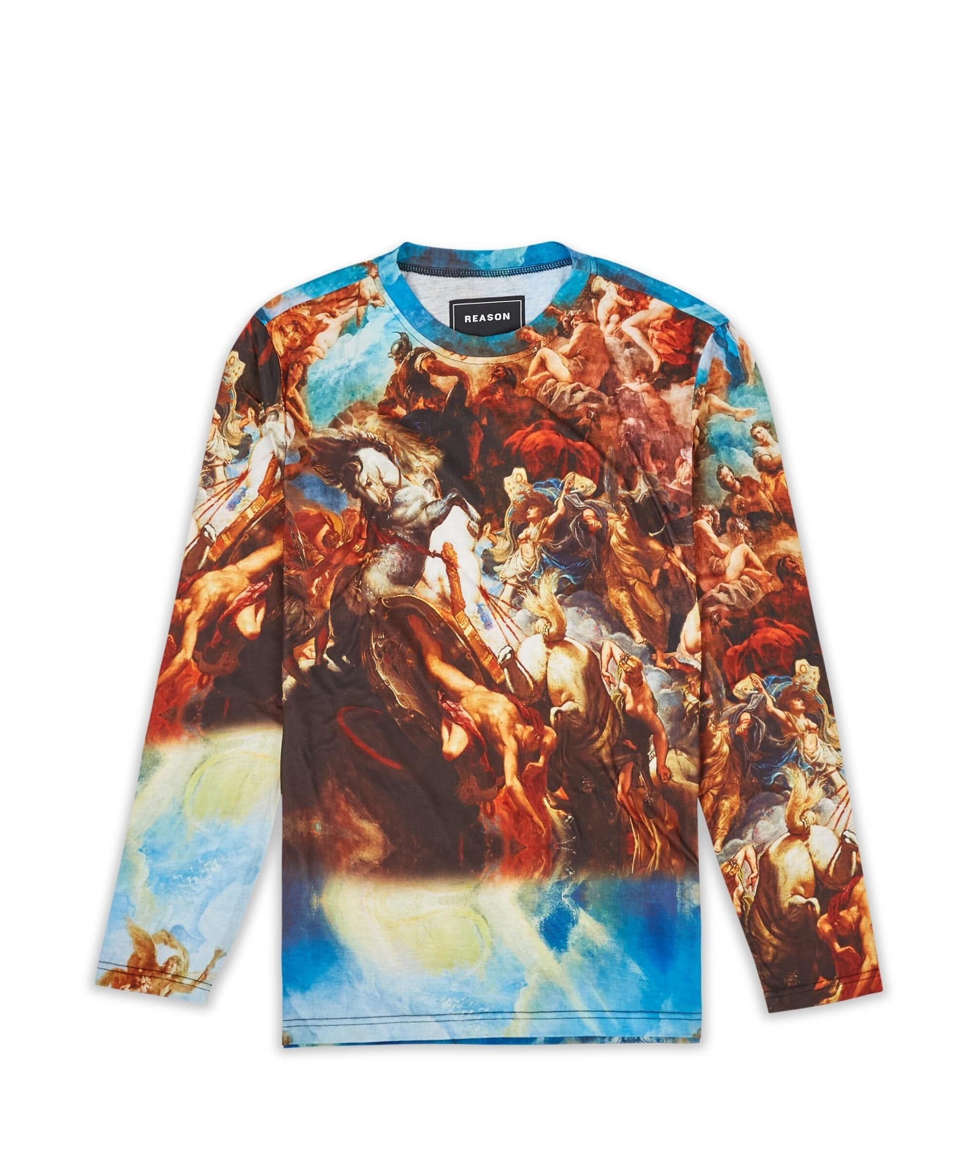 Renaissance Allover Print Long Sleeve Tee