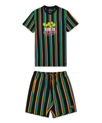 Vert Stripe Life Is Good Crew Set